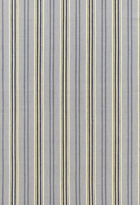 Loire Jute Stripe Bleu 68690 by Schumacher Designer Fabric Chroma 70% Jute, 30% Cotton Martindale 10,000 Horizontal: 4.75 and Vertical: - 53 - Swanky Fabrics -