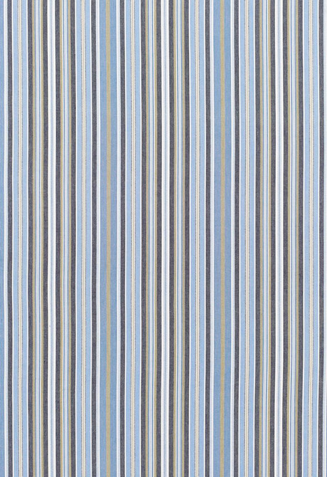 Avignon Stripe Bleu 68681 by Schumacher Designer Fabric Chroma 100% Cotton Martindale 12,000 Horizontal: 9 and Vertical: - 54 - Swanky Fabrics -