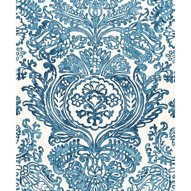 Tremezzo Damask Caspian 175090 by Schumacher Designer Fabric PRINTS F12 See Sample ITALY MEDIUM DUTY </p><p>Repeat: Horizontal: 55" (140CM) and Vertical: 98" (249CM) 55" WIDE (140CM) - Swanky Fabrics -