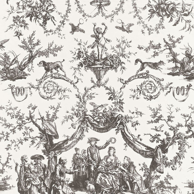 Le Couronnement De La Rosiere Grisaille 175273 by Schumacher Fabric Schumacher Fabric Le Couronnement De La Rosiere Grisaille 175273Fabric COTTON 100% FRANCE </p><p>Repeat: H: HORZ. 33" (84CM) , V: VERT. 37 1/4" (95CM) 66 - Fabric Carolina -