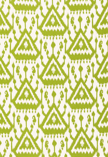 Vientiane Ikat Palm 175023 by Schumacher Designer Fabric Print-Happy 100% Linen - Horizontal: 6.75 and Vertical: 12.625 54 - Swanky Fabrics -