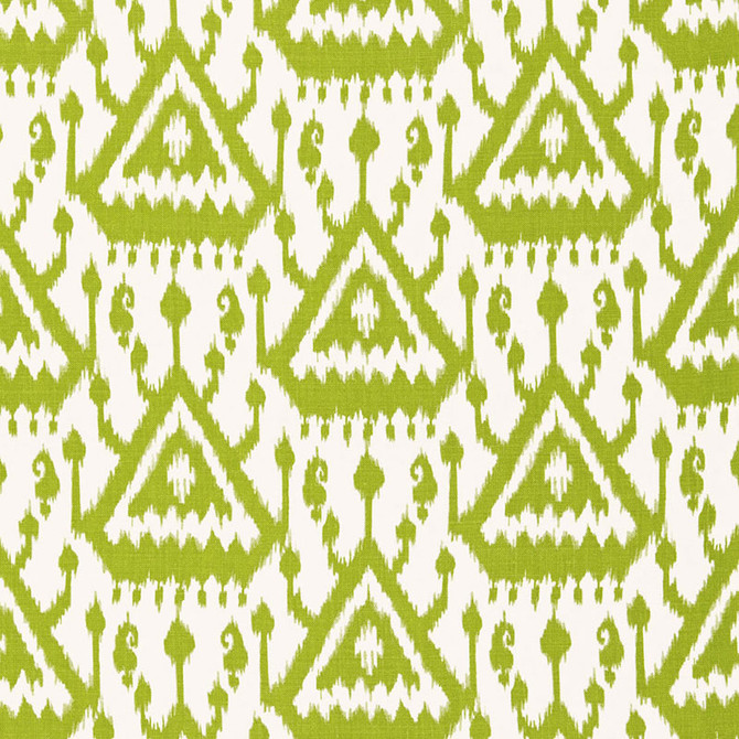 Vientiane Ikat Palm 175023 by Schumacher Designer Fabric PRINT HAPPY LINEN 100% UNITED KINGDOM </p><p>Repeat: Horizontal: 6 3/4" (17CM) and Vertical: 12 5/8" (32CM) 54 - Swanky Fabrics -