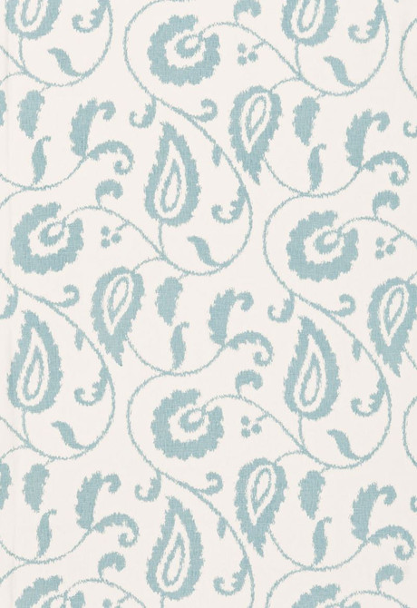 Malacca Ikat Vine Lake 175012 by Schumacher Designer Fabric COLLECTION-NAME-TBA-175010 100% Linen - Horizontal: 9 and Vertical: 24 54 - Swanky Fabrics -