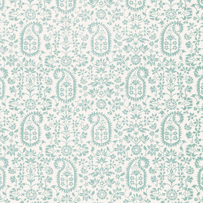 Kalika Paisley Print Aquamarine 174862 by Schumacher Designer Fabric CHROMA SP14 LINEN 100% UNITED KINGDOM </p><p>Repeat: Horizontal: 18" (46CM) and Vertical: 12" (30CM) 54 - Swanky Fabrics -