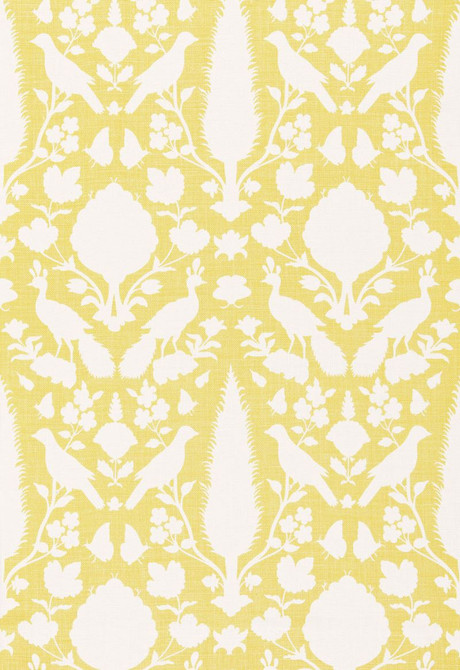 Chenonceau Buttercup 173565 by Schumacher Designer Fabric Exuberant-Prints 100% Linen - Horizontal: 13.5 and Vertical: 22 54 - Swanky Fabrics -