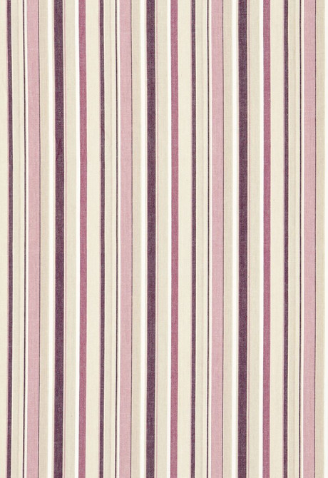 Tybee Stripe Mulberry 66052 by Schumacher Designer Fabric Sea-Island-Stripes 50% Linen, 50% Cotton Wyzenbeek 6,000 Horizontal: 6.75 and Vertical: - 53.625 - Swanky Fabrics -