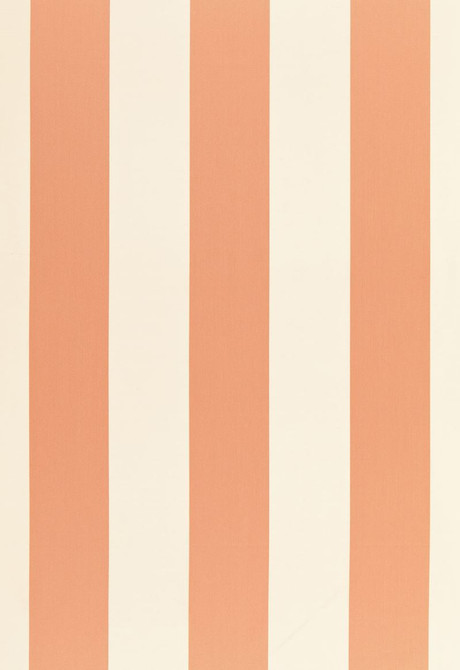 Beaufort Awning Stripe Peche 66043 by Schumacher Designer Fabric Sea-Island-Stripes 73% Cotton, 27% Bamboo Martindale 8,000 Horizontal: 8.75 and Vertical: - 53.5 - Swanky Fabrics -