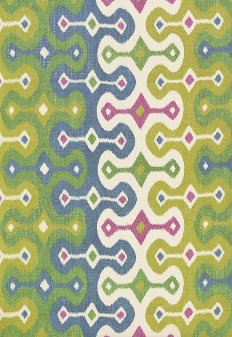 Darya Ikat Jewel 174834 by Schumacher Designer Fabric Martyn-Lawrence-Bullard 55% Cotton, 45% Linen Wyzenbeek 20,000 Horizontal: 26.5 and Vertical: 15.25 53 - Swanky Fabrics -