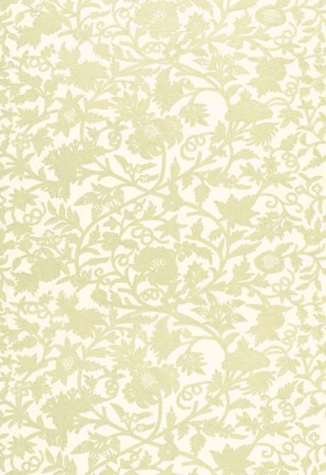 Sissinghurst Crewel Ivory 63760 by Schumacher Designer Fabric - 60% Cotton, 40% Wool Martindale 10,000 Horizontal: 50.25 and Vertical: 39 50.25 - Swanky Fabrics -