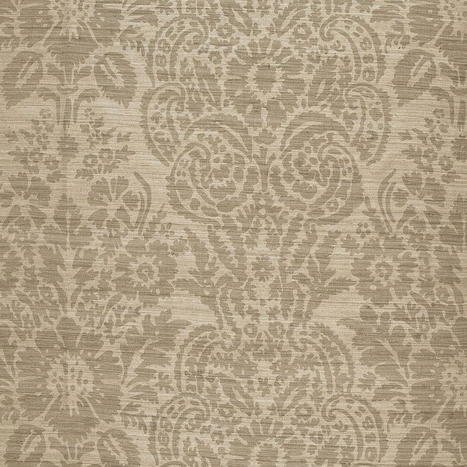 Malay Damask Print Chanterelle 174612 by Schumacher Designer Fabric AU NATUREL SILK 100% INDIA </p><p>Repeat: Horizontal: 25 1/2" (65CM) and Vertical: 24 3/4" (63CM) 51 - Swanky Fabrics -