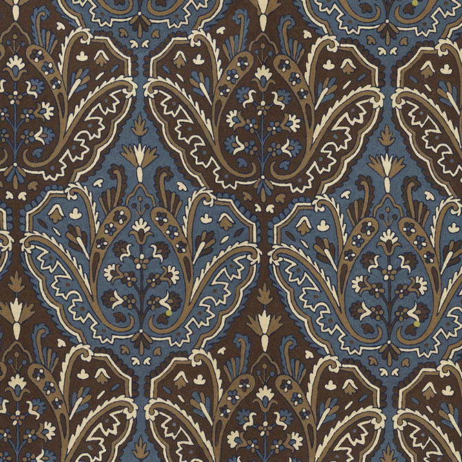 Maharajah Crewel Embroidery Indigo 64812 by Schumacher Designer Fabric CREWEL COLLECTION WOOL 70% COTTON 30% INDIA MARTINDALE 10,000 </p><p>Repeat: Horizontal: 24 1/2" (62CM) and Vertical: 32 1/4" (82CM) 50 - Swanky Fabrics -