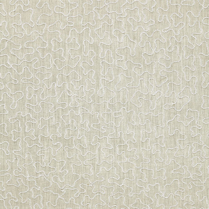 Vermicelli Embroidery Pearl 64673 by Schumacher Designer Fabric CHROMA See Sample INDIA MEDIUM DUTY </p><p>Repeat: Horizontal: - and Vertical: - 53" WIDE (135CM) - Swanky Fabrics -