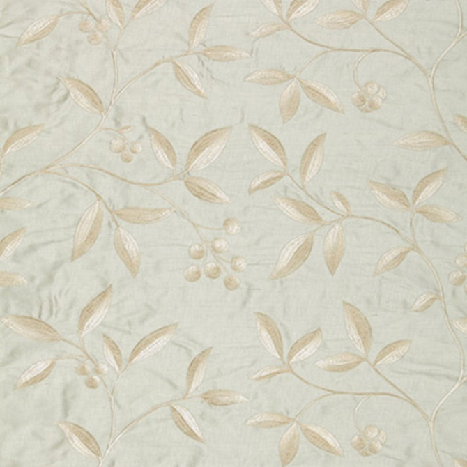 Adelaide Embroidery Ciel 64332 by Schumacher Designer Fabric CHROMA See Sample INDIA LIGHT DUTY </p><p>Repeat: Horizontal: 25 1/2" (65CM) and Vertical: 14 3/4" (37CM) 54" WIDE (137CM) - Swanky Fabrics -