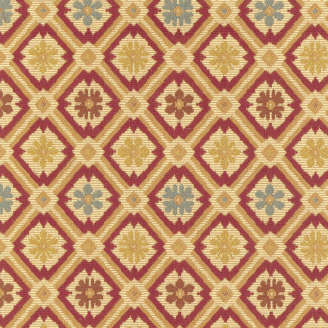 Savonnerie Tapestry Garnet 62491 by Schumacher Designer Fabric CHROMA See Sample FRANCE HEAVY DUTY </p><p>Repeat: Horizontal: 5 7/8" (15CM) and Vertical: 6 1/4" (16CM) 59" WIDE (150CM) - Swanky Fabrics -