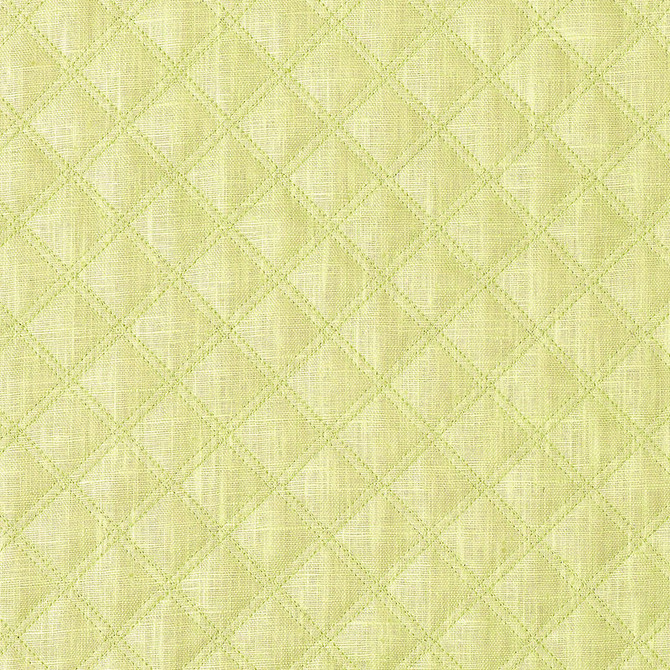 Thayer Quilted Linen Pear 62153 by Schumacher Designer Fabric CHROMA LINEN 67% POLYESTER 18% ITALY MARTINDALE 8,500 </p><p>Repeat: Horizontal: 1 5/8" (4CM) and Vertical: 2" (5CM) 54 - Swanky Fabrics -