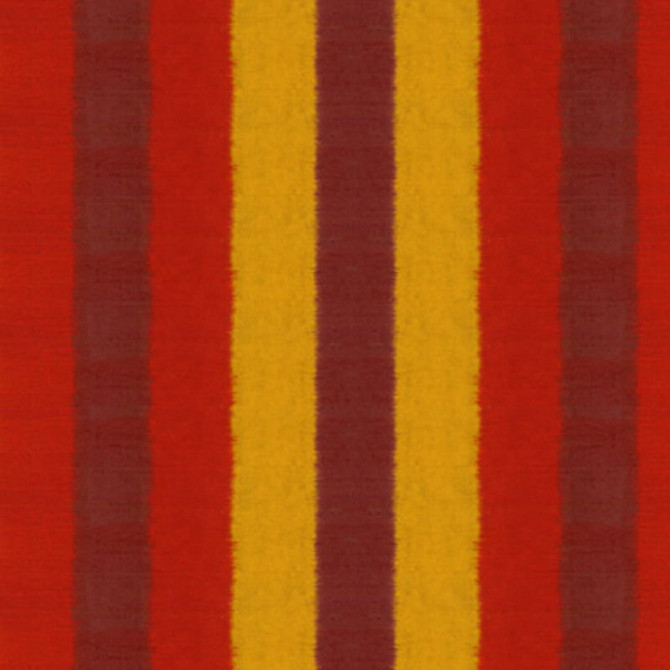 Kareena Ikat Stripe Henna 54021 by Schumacher Designer Fabric BEEKMAN SILKS (STRIPES) F06 See Sample INDIA NOT APPLICABLE </p><p>Repeat: Horizontal: 26 3/4" (68CM) and Vertical: - 53 1/2" WIDE (136CM) - Swanky Fabrics -