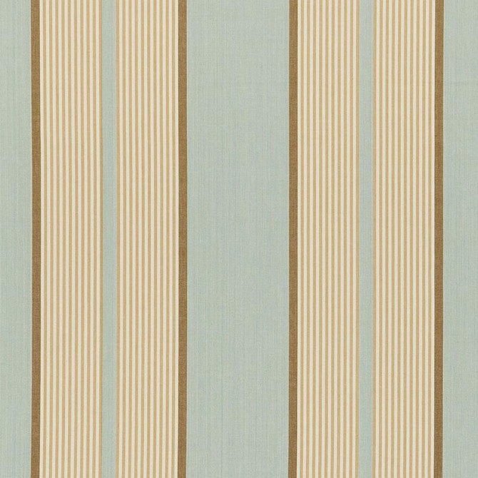 Summerside Stripe Aqua 3486000 by Schumacher Designer Fabric Sea Island Stripe 13.62" - Swanky Fabrics -