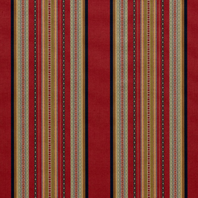 Wellington Stripe Multi On Spice 3322023 by Schumacher Designer Fabric CHROMA See Sample ITALY NOT APPLICABLE </p><p>Repeat: Horizontal: 9 1/4" (23CM) and Vertical: - 54" WIDE (137CM) - Swanky Fabrics -