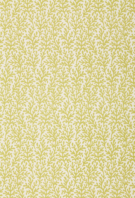 Sea Coral Chartreuse 174462 by Schumacher Designer Fabric Tessera 100% Cotton - Horizontal: 3.875 and Vertical: 8 54 - Swanky Fabrics -