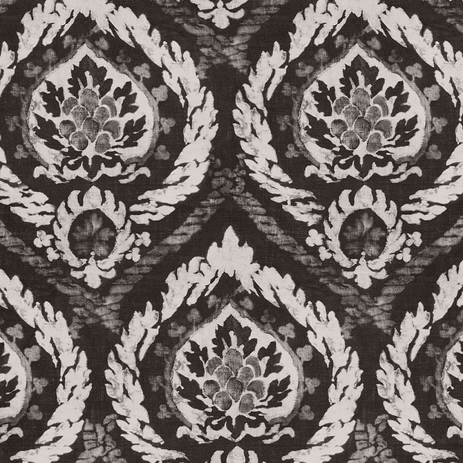 Abaza Resist Charcoal 173950 by Schumacher Designer Fabric CLASSIC PRINTS See Sample ITALY . </p><p>Repeat: Horizontal: 27" (69CM) and Vertical: 54" (137CM) 54" WIDE (137CM) - Swanky Fabrics -
