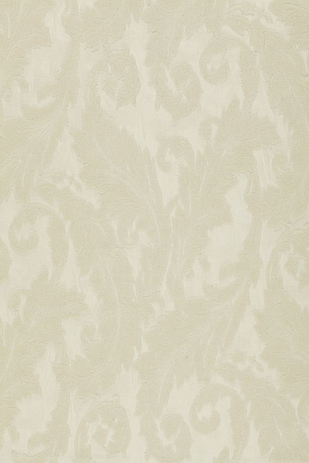 Madras Arabesque Ecru 16671 by Schumacher Designer Fabric - 100% Cotton - Horizontal: 23 and Vertical: 19.75 68.75 - Swanky Fabrics -