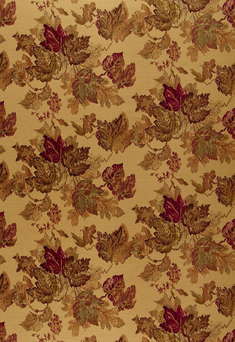 Longwood Leaves Spice 166373 by Schumacher Designer Fabric Classic-Prints 58% Linen, 42% Cotton - Horizontal: 26.5 and Vertical: 25.25 54 - Swanky Fabrics -