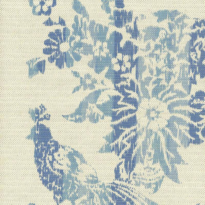 Cooper House Ikat Indigo 1308000 by Schumacher Designer Fabric Classic Prints 27.0" - Swanky Fabrics -
