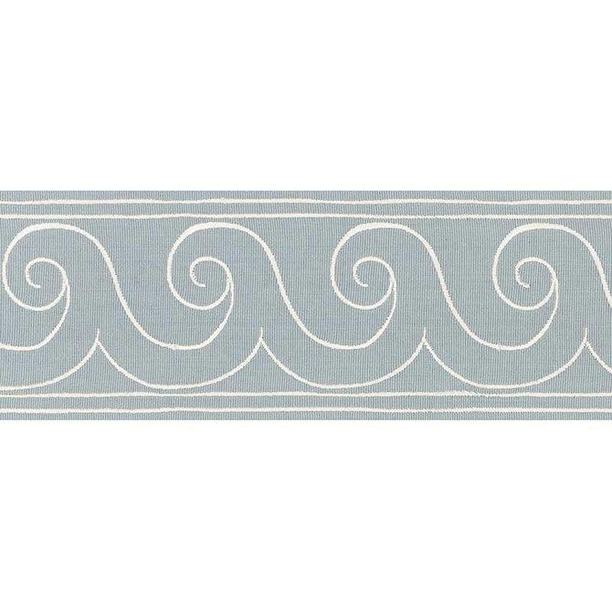 Greek Waves Sky 70751 by Schumacher Designer Trim Miles Redd 3.3" - Swanky Fabrics -