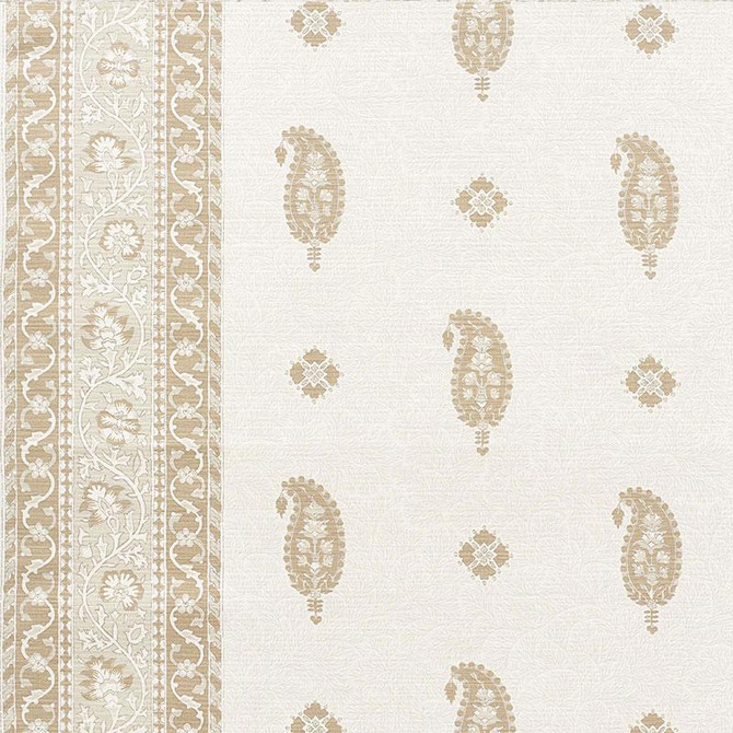 Ojai Paisley Neutral 177612 by Schumacher Designer Fabric Mark D. Sikes - Swanky Fabrics -