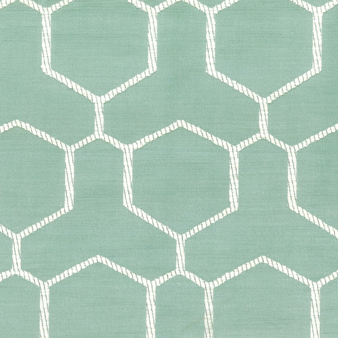 Gainful 1 Aqua by Stout Designer Fabric COMFORTABLE LIVING SEAMIST/AQUA 75%COT 25%POL INDIA Horizontal: 3.125 and Vertical: 5.125 57 in - Swanky Fabrics -