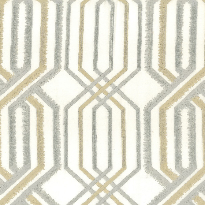 Peking 1 Silver by Stout Fabric Stout Fabric Peking 1 SilverFabric RAINBOW LIBRARY CHROME/NICKEL INDIA </p><p>Repeat: H: 8.375, V: 15.875 51.25 in - Fabric Carolina -