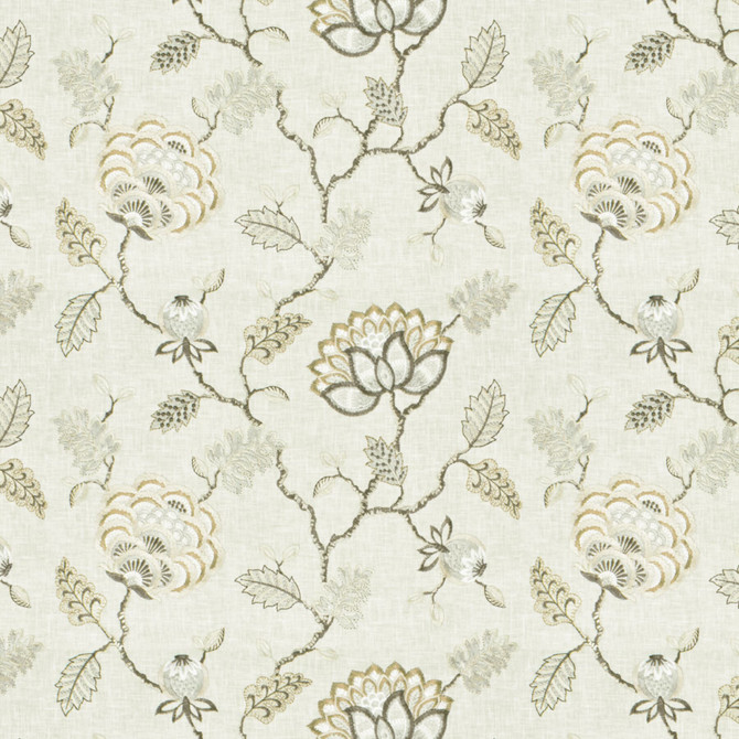 Doozy 1 Mushroom by Stout Designer Fabric RAINBOW LIBRARY TOAST/DRIFTWOOD 48%COT 52%POL %BEMB INDIA Horizontal: 17.000 and Vertical: 12.875 51 in - Swanky Fabrics -