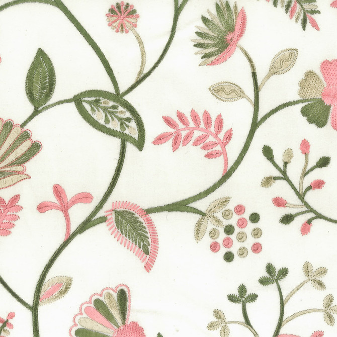 Abide 1 Springtime by Stout Designer Fabric RAINBOW LIBRARY CORAL/BLOSSOM 100%COT %BEMB INDIA WYZENBEEK 30 000 DOUBLE RUB WEAR TEST (HEAVY DUTY) Horizontal: 12.875 and Vertical: 13.000 51.75 in - Swanky Fabrics -