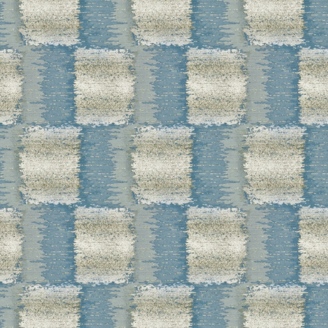 Wingate 2 Slate by Stout Designer Fabric Comfortable Living Azure/Lake 48% Cotton 34% Polyester 7% Spun Viscose 11% Metallic INDIA Horizontal: 6.625 and Vertical: 9.375 53 in - Swanky Fabrics -