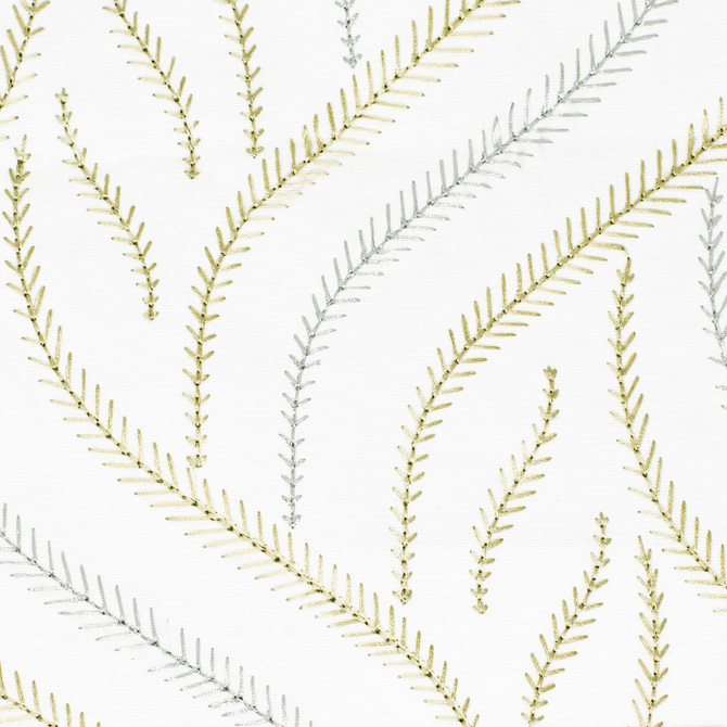 Nero 2 Chardonnay by Stout Designer Fabric Rainbow Library Eggshell/Sandstone 100% Cotton Embroidery INDIA WYZENBEEK 6 000 DOUBLE RUB WEAR TEST (LIGHT DUTY) Horizontal: 6.25 and Vertical: 5 51 in - Swanky Fabrics -