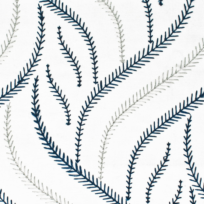 Nero 5 Navy by Stout Designer Fabric RAINBOW LIBRARY LAKE/INDIGO 100%COT %BEMB INDIA Horizontal: 6.250 and Vertical: 5.000 51 in - Swanky Fabrics -