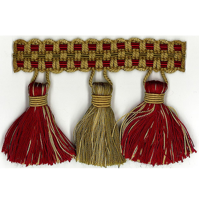 Sponsor 40 Cardinal by Stout Designer Trim ART OF DESIGN TRIM-2 TASSEL FRINGE 100%SVI CHINA </p><p>Repeat: 0 3 in - Swanky Fabrics -