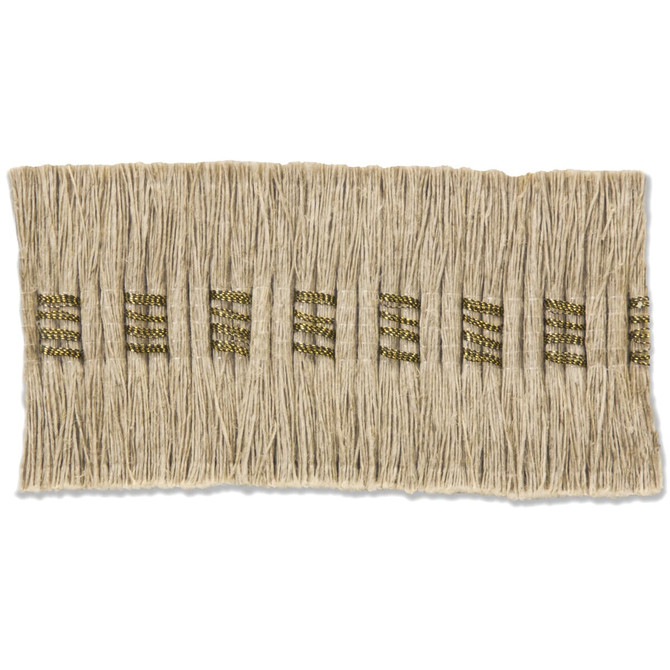 Brentwood 2 Taupe by Stout Designer Trim New World Tapes & Borders 98% Linen 2% Other GERMANY Horizontal: 0.5 and Vertical: 0 1.75 in - Swanky Fabrics -