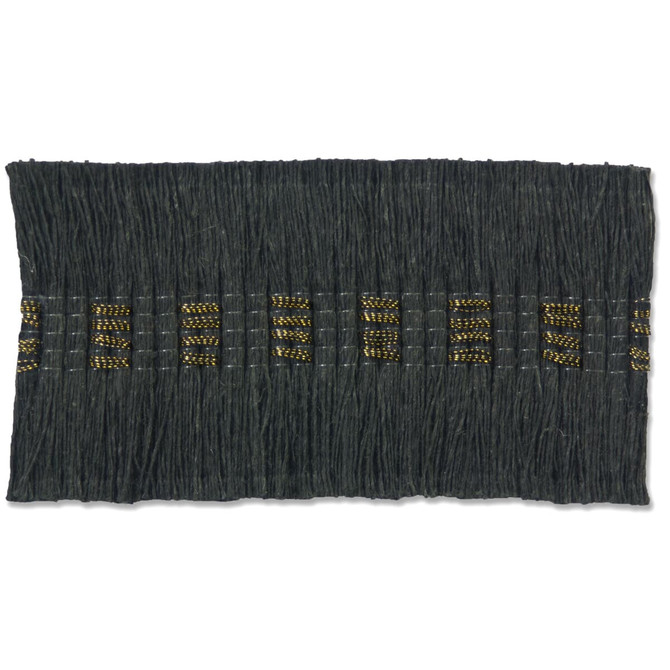 Brentwood 4 Gunmetal by Stout Designer Trim New World Tapes & Borders 98% Linen 2% Other GERMANY Horizontal: 0.5 and Vertical: 0 1.75 in - Swanky Fabrics -