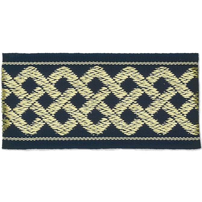Aiden 1 Navy by Stout Designer Trim HARMONY TRIM 58%POL 42%SVI CHINA Horizontal: 0 and Vertical: 0 2 in - Swanky Fabrics -