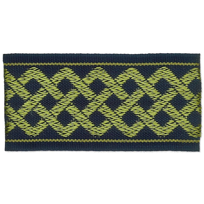 Aiden 2 Ink by Stout Designer Trim HARMONY TRIM 58%POL 42%SVI CHINA Horizontal: 0 and Vertical: 0 2 in - Swanky Fabrics -