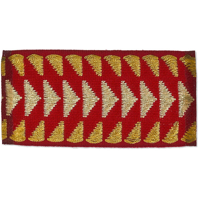 Popular 2 Ruby by Stout Designer Trim NEW WORLD TAPES & BORDERS 100%SVI GERMANY Horizontal: 2.125 and Vertical: 0 2 in - Swanky Fabrics -