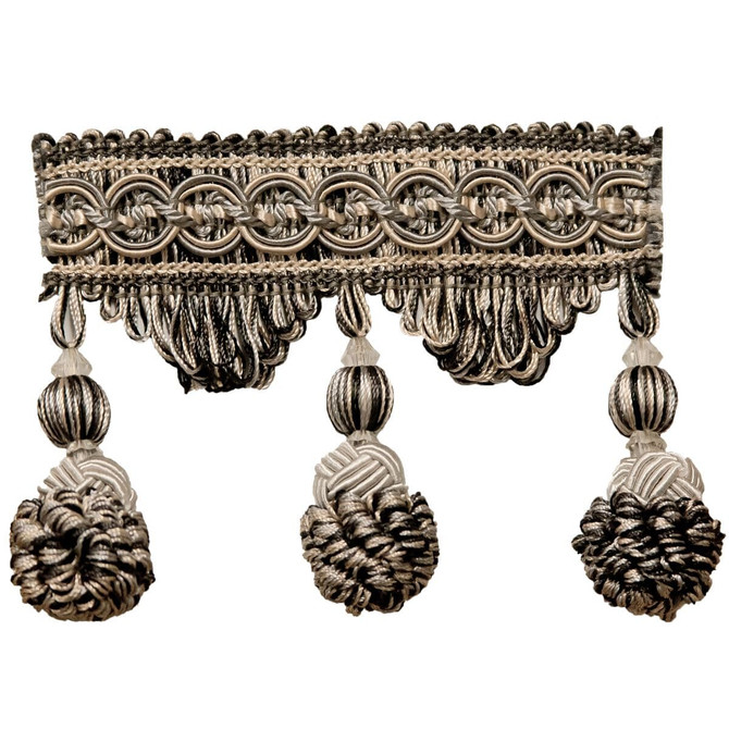 Cherbourg 3 Smoke by Stout Designer Trim Enchantment Trim 65% Polyester 28% Cotton 7% WOD CHINA Horizontal: 0 and Vertical: 0 0 in - Swanky Fabrics -