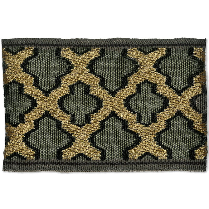 Elusive 3 Zinc by Stout Trim Stout Trim Elusive 3 ZincTrim HARMONY TRIM CHINA </p><p>Repeat: H: 0.000, V: 0.000 2.5 in - Fabric Carolina -