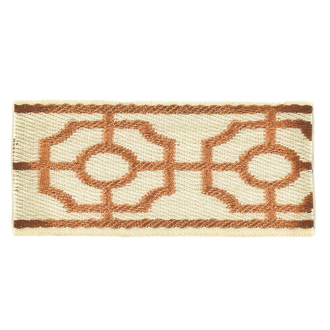 Rocco 1 Clay by Stout Designer Trim Insights Trim 54% Polyester 46% Spun Viscose CHINA Horizontal: 1.875 and Vertical: 0 2 in - Swanky Fabrics -