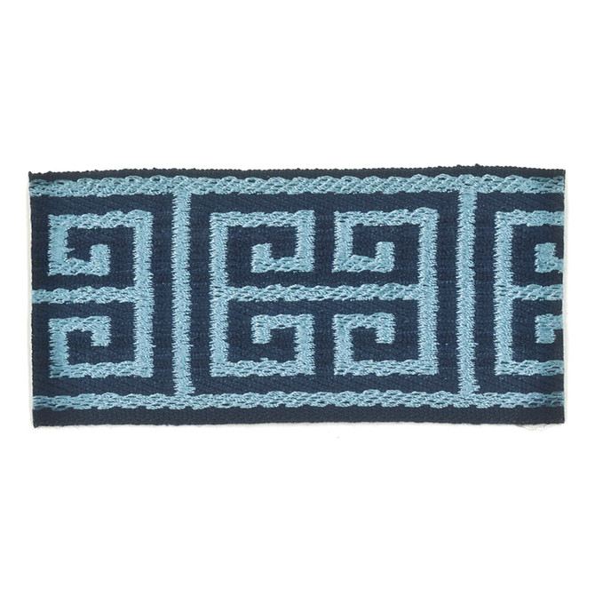 Sumatra 2 Ocean by Stout Designer Trim Insights Trim 54% Polyester 46% Spun Viscose CHINA Horizontal: 2 and Vertical: 0 2 in - Swanky Fabrics -