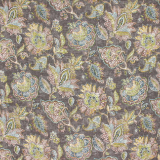 Vintage Touch Chocolate by Carole Designer Fabric Refined Beauty 55% Linen, 45% Viscose, Water & Soil Rep South Korea 27 1/2" V, 26" H 55" - Swanky Fabrics -