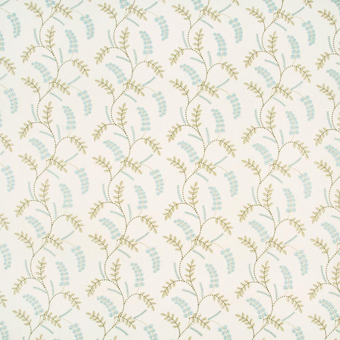 Promises Promises Porcelain by Carole Designer Fabric Mountain Sky 52% Cotton, 48% Polyester India Passes 30,000 Double Rubs Wyzenbeek Horizontal: 8625 and Vertical: 9125 52 - Swanky Fabrics -