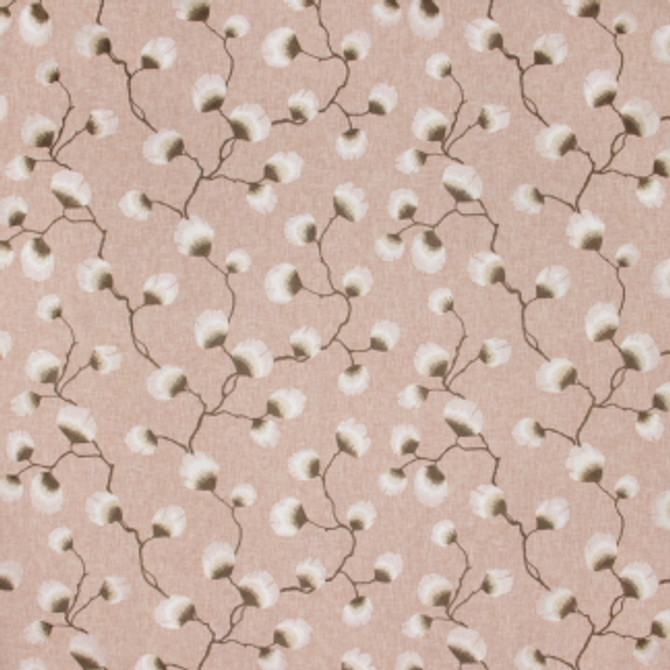 Petal Leaf Blush by Carole Designer Fabric Sandalwood 50% Polyester, 50% Cotton India 15 3/8" V, 25 1/4" H 51" - Swanky Fabrics -