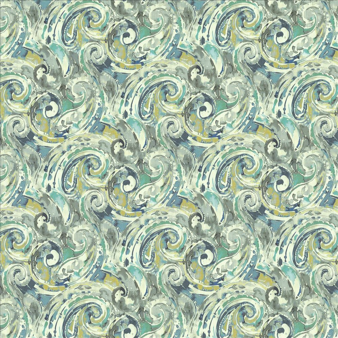 Abstract Paisley Blue Lagoon by Kasmir Designer Fabric 1453 100% Cotton
 SOUTH KOREA 30,000 Wyzenbeek Double Rubs </p><p>Repeat: Horizontal: 18 inches and Vertical: 17 4/8 inches 54 - Swanky Fabrics -